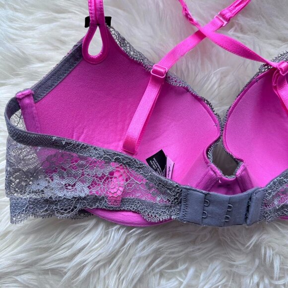 Victoria’s Secret 2011 pink lace bra with gray accents by Sexy Little Things - Picture 5 of 8